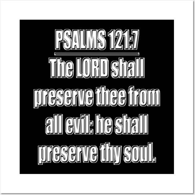 Bible Verse Psalms 121:7 Wall Art by Holy Bible Verses